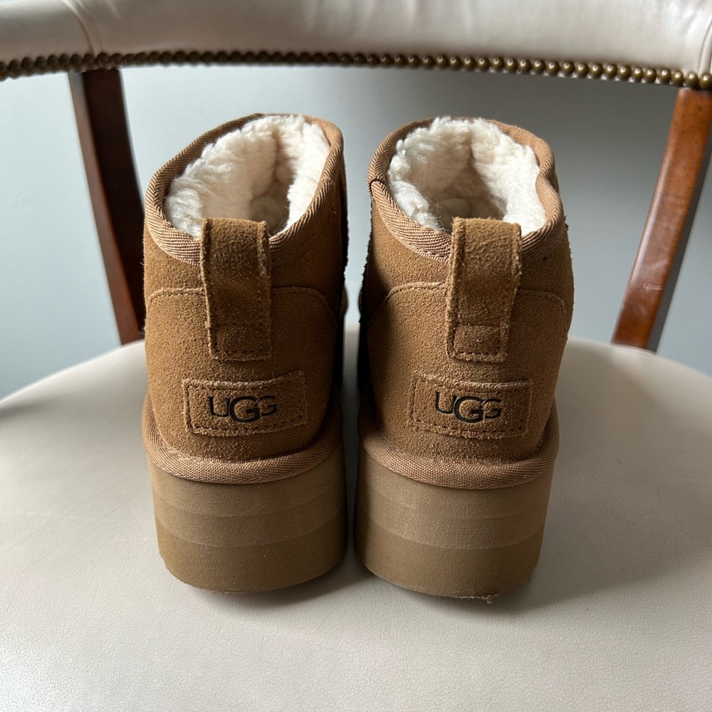UGG brown suede Ultra Mini platform boots - Picture 5 of 7